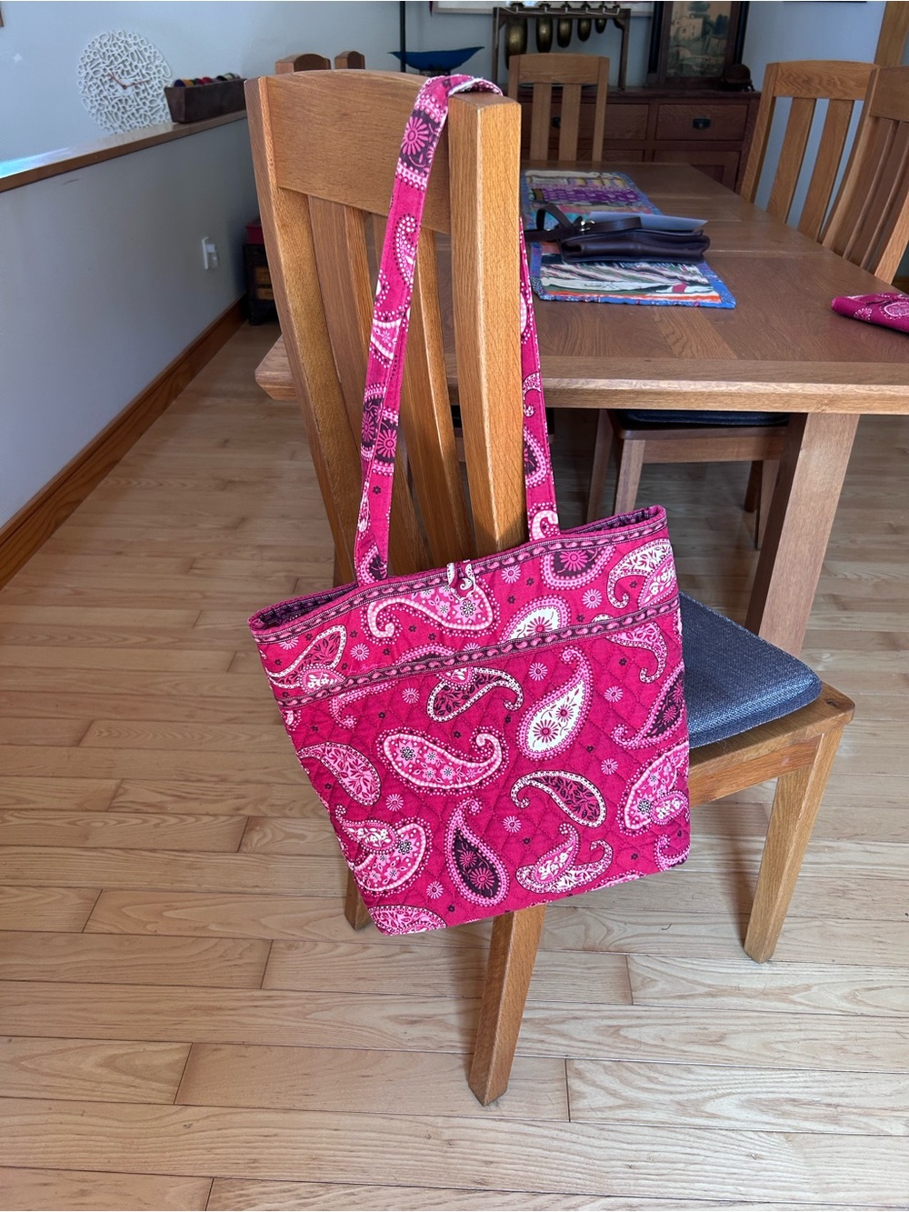Vera Bradley Pink Paisley Quilted Tote